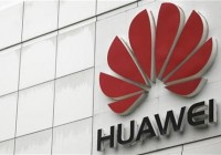 The logo of the Huawei Technologies Co. Ltd. is seen outside its headquarters in Shenzhen, Guangdong province