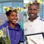 Ethiopian Fikadu Lemma and Tigist Tufa, win men and women half marathon in Providence