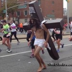 ‘Jesus’ Spotted at New York City Marathon Carrying a Cross