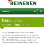 Update – HEINEKEN confirms – Bedele Brewery cancels Teddy Afro’s “Journey of Love” Concert [Awramba Times]